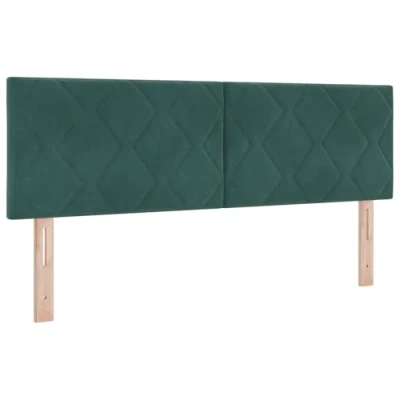 Image de vidaXL tête de lit Design Blocs Diamant Vert foncé 140 cm en Velours
