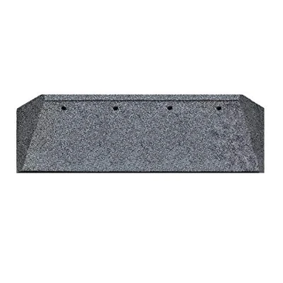 Image de bepco Rampe de trottoir + inclinée des deux côtés, l x H : 100 25 6 cm en caoutchouc (noire) d&#039;accès seuil porte Avec rondelles fixation