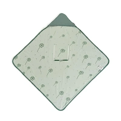 Image de ZAMBOO Couverture Siege Auto Bebe Plaid Bébé Enveloppant, Fin et Léger pour l&#039;Été, 100% Coton, 80x80 cm, Testé Oeko Tex Standard 100 Vert Menthe
