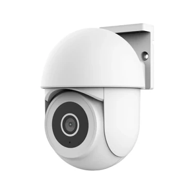 Image de Trust IPCAM 3900 Camera de Surveillance 360 Exterieure avec Vision Nocturne, Lumière/Sirène/Microphone Intégrés, Détection Humaine, WiFi Application, Blanc