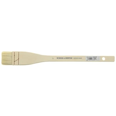 Image de Winsor &amp; Newton Hake Brosse Large à Manche Plat en Bois Blanc
