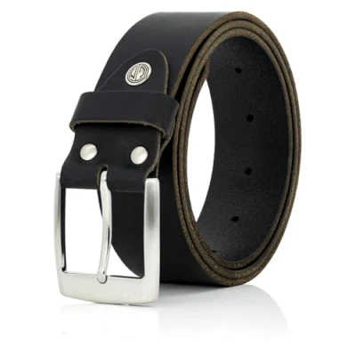 Image de Lindenmann ceinture homme de cuir buffle, 40 mm large et 3,8 fort, ajustable, noir, Farbe/Color:noir, Size US/EU:Bundweite 100 cm Gesamtlänge 115 W 39.5 XL