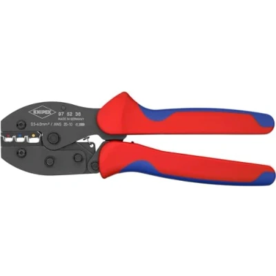Image de KNIPEX PreciForce® pince à sertir, en blister, 0,5 6,0 mm², sertissage ovalisé, connecteurs isolés, sertisseuse de fils, 97 52 36 SB