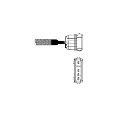 Image de DELPHI ES10333 12B1 Sonde lambda doigt, chauffé VOLKSWAGEN: Golf 3, 3 Cabrio, Corrado, SEAT: Ibiza 2, Córdoba I Berline