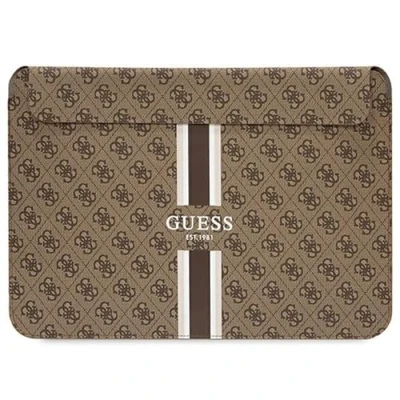 Image de Coque pour ordinateur portable housse Guess Manchon GUCS14P4RPSW 14&#039;&#039; Marron 4G Imprimé rayures