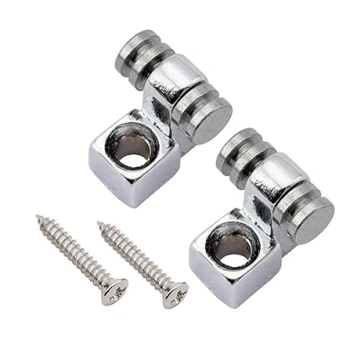 Image de Musiclily Pro Métal String Tree Guides Corde à Rouleau pour Guitare électrique Strat/Tele Style, Chrome(Lot de 2)