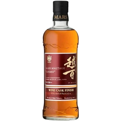 Image de MARS Cosmo Wine Cask Finish Blended Malt Whisky Notes d&#039;épices douces et fruits noirs Origine : Japon 43% Alcool 70 cl