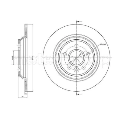 Image de METELLI 23 0992C Disque de frein 302,0 11,0 5 63,5 plein peint VOLVO: V60 I, S60 II, XC70 II Break