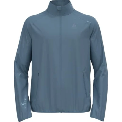 Image de Odlo Laufjacke Herren Essential Light Reflective I Jacke Atmungsaktiv Veste de Course, Bleu Provincial, L Hommes