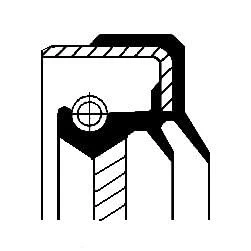 Image de CORTECO 49358748 Joint Spi De Vilebrequin côté frontal ACM (caoutchouc polyacrylique)