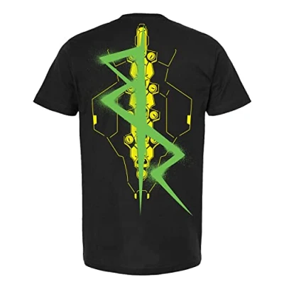 Image de DEVplus Cyberpunk : Edgerunners T Shirt &#039;David&#039; Noir, Multicolore, S