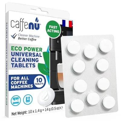 Image de Caffenu Tablettes de nettoyage pour machine à café 10 1,4 g utilisées toutes les 100 tasses voiture