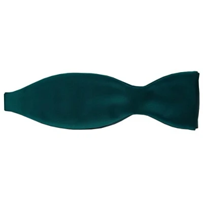 Image de TigerTie satin soi même nouer N ud papillon en vert petrol dunkel turquoise unicolor + boîte