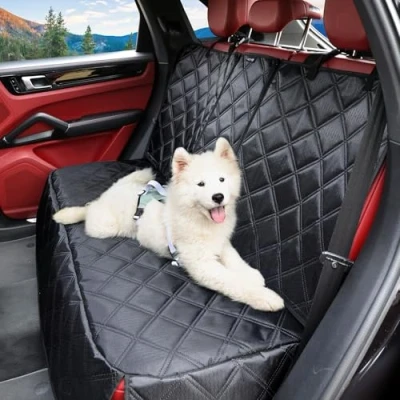 Image de KYG Housse Siège Voiture Chien Protection Imperméable Détachable Qualité Supérieure Banquette Arriere pour et Enfant avec Voitures SUV de Taille Moyenne Grande ISOFIX 135x128cm