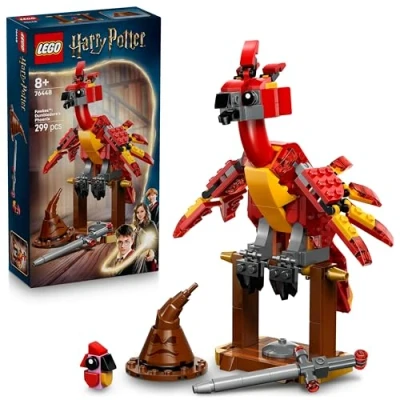 Image de LEGO Harry Potter Fumseck : Le Phénix De Dumbledore Jouet Avec Figurine d&#039;Oiseau Décoration Intérieure Choixpeau &amp; Épée Gryffondor Cadeau d&#039;Anniversaire Pour Fille Ou Garçon Dès 8 Ans 76448