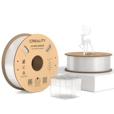 Image de Creality filament Hyper PETG, transparent de 1,75 mm PETG 2 kg, pour imprimante 3D, précision dimensionnelle +/ 0,03 mm, matériaux d&#039;impression 3D la plupart des