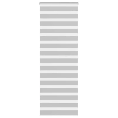 Image de vidaXL Store zèbre Gris Clair Largeur du Tissu 70,9 cm Polyester, à Enrouleur zébré, zébré pour fenêtre, vitre