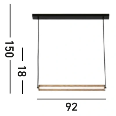 Image de Searchlight Suspension LED Thread, doré, intensité variable sur 3 niveaux, acier