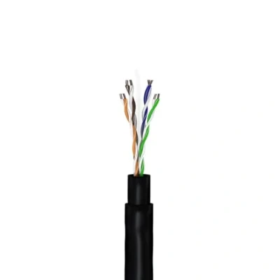 Image de Câble Ethernet RJ45 goobay CAT 6 100 m UTP intérieur et extérieur noir