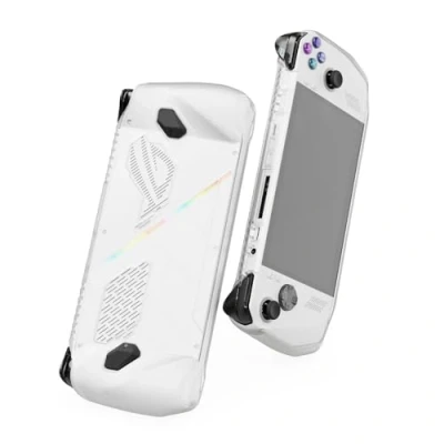 Image de Skull &amp; Co. GripCase Ally for ROG Ally: A Soft Protective Case with Textured Grips Full Protection and Stand, Shock Absorption Non Slip Anti Scratch Cover Design Frosted Clear