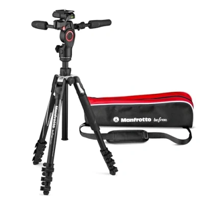 Image de Manfrotto Befree Advanced 3 Way, Trépied et Rotule 3D en Aluminium pour Appareils Photo Hybride, Reflex Numériques Caméscopes, Supportant jusqu&#039;à 6 kg, Ultra Compact, Accessoires Photo/Vidéo