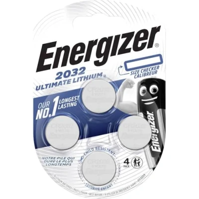 Image de Energizer Ultimate Lith CR2032 BP4 E301319200 Chrome