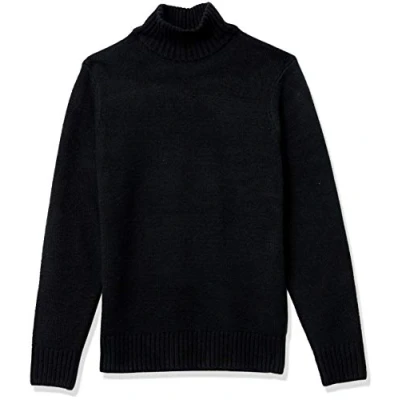Image de Amazon Essentials Pull à Col Roulé, Manches Longues, Doux Au Toucher Homme, Noir, M