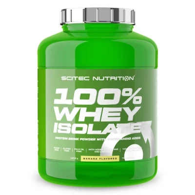 Image de Scitec Nutrition 100% Whey Isolate Pure Protein Power avec BCAAs Glutamine &amp; Arginine Formule sans sucre ni gluten, 1816 g, Banane