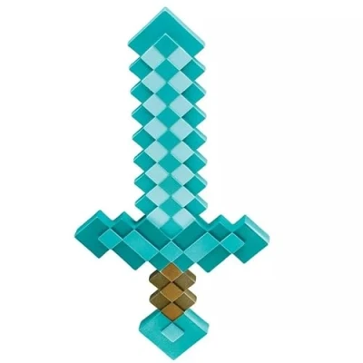 Image de Minecraft Épée en Diamant Licence Officielle Mojang Taille Unique Accessoire Immersif Pour Fans Costumez Et Accessoires Idéal Jeux de Rôle