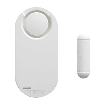 Image de ARREGUI AL011 Alarme pour la Maison Capteur d&#039;alarme Porte et fenêtre avec télécommande Sirene sans Fil Batterie Systeme de sécurité Anti vol effraction Blanc
