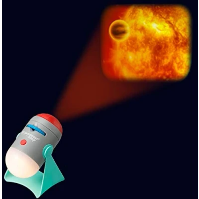 Image de BRESSER Junior Science Projecteur et veilleuse pour Enfants avec 24 Images astronomiques à projeter sur Un Mur 8847200 Gris