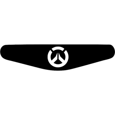 Image de Autocollant pour barre lumineuse de manette PlayStation PS4 Motif au choix Overwatch (schwarz) noir