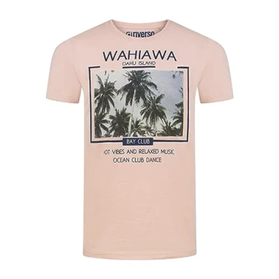 Image de riverso RIVLukas T shirt à manches courtes et col rond en coton pour homme Vert Bleu Blanc Gris Jaune Turquoise S M L XL XXL 3XL 4XL 5XL, Lotus Rose (M1jd), XXXXL