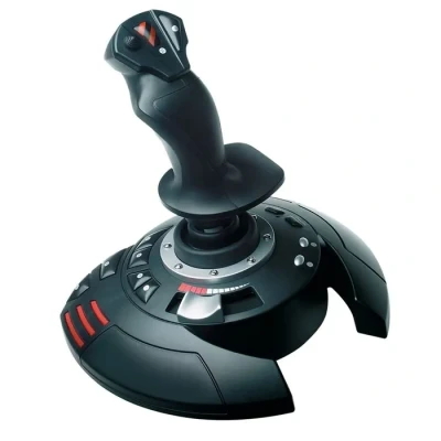 Image de Thrustmaster T.Flight Stick X Joystick ergonomique de simulateur vol avec résistance réglable et large repose main pour PC