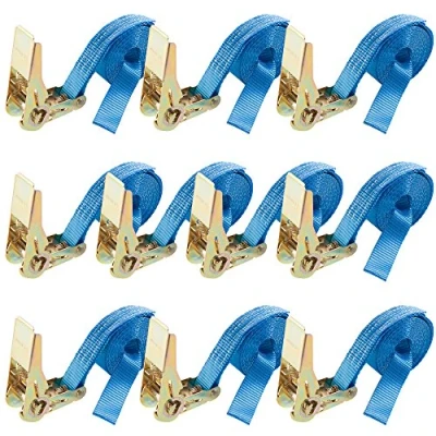 Image de Arebos 10 x Sangle d&#039;Arrimage à Cliquet Sangles pour Transport Moto Camion Arrimage Courroies de Tension Camping Car 4m 25mm 800 daN en Une Partie
