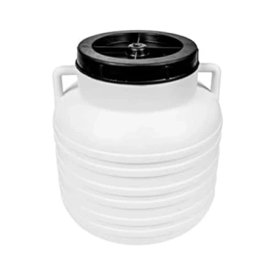 Image de Browin 360160 Baril à Chou 60 L, Ø 20 cm pour Chou, Concombres, Mariner, Ensilage, Alimentaire avec Couvercle, Poignées Blanc