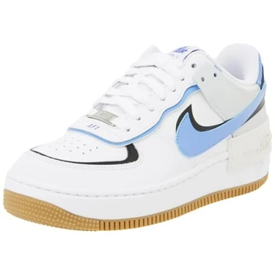 Image de Nike Sportswear AF1 Shadow Baskets basses, Femme, Taille: 39, White/royal pulse/black/photon dust/summit white/persian violet