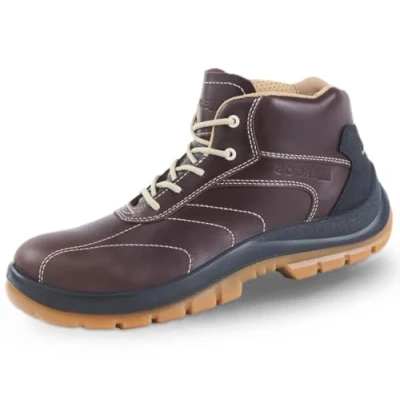 Image de Ergos Vibo 4 S3 SRC Chaussures de sécurité Montante Type Basket Semelle en Composite antiperforation Résistante à l&#039;eau et antidérapante Mixte Marron Certifié CE 46
