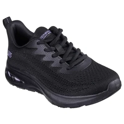 Image de Skechers Femme Sleek Waves Bobs Unity Ondes ÉLÉGANTES, Black Engineered Knit/Trim, 36 EU