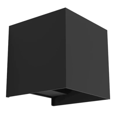 Image de Eglo Applique murale intérieure LED Valmontone, lampe d’intérieur cube, éclairage indirect pour chambre à coucher et salon, spot mural en métal noir, blanc chaud, 10 x cm