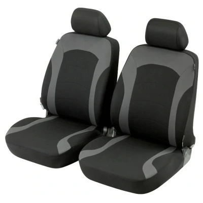 Image de WALSER Corso ZIPP IT 11852 Couverture de siège argent, noir Polyester avant RENAULT: Kangoo II Express, CLIO 3, 2, PEUGEOT: 206 3/5 portes