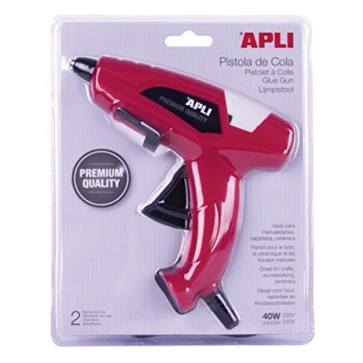 Image de Apli 013942 Pistolet à colle 40W qualité Premium avec 2 bâtons de