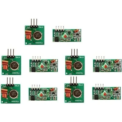Image de Fasizi 5PCS 433MHz RF Kit de Module émetteur et récepteur sans Fil pour Arduino Raspberry Pi