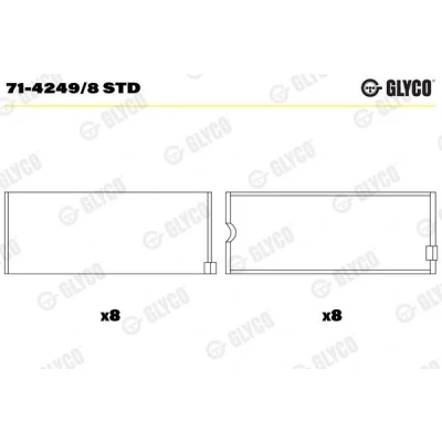 Image de GLYCO 71 4249/8 STD Coussinets De Vilebrequin