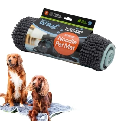 Image de Henry Wag Tapis de Nouilles pour Animaux Compagnie Microfibre Douce et très absorbante Accessoires boueux Compagnie, séchage Rapide Polyester recyclé GRS Taille M (65 cm x