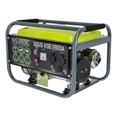 Image de Groupe électrogène à essence KSB 2800A, puissance maximale 2800W, démarrage manuel, régulateur de tension automatique (AVR), voltmètre, 2x16A (230V), sortie 12V, alternateur en aluminium.