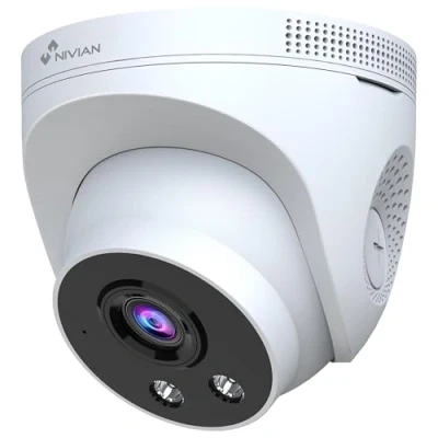 Image de NIVIAN IVIAN Caméra de Sécurité WiFi 6 2K pour Intérieur Montage au Plafond, Vision Nocturne Double, Détection Intelligente avec IA, Audio Bidirectionnel et Stockage Cloud. Compatible Kit CCTV