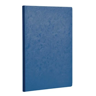 Image de Clairefontaine 795464C Collection Age Bag Un Carnet Cousu Dos Toilé Bleu A5 14,8x21 cm 192 Pages Lignées Papier Blanc 90 g Couverture Carte Lustrée Grain Cuir