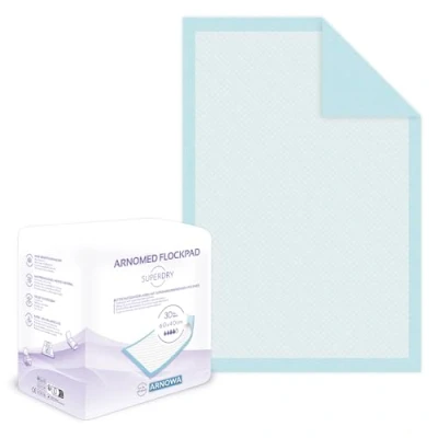 Image de 30x ARNOMED alese jetable 60x40cm, d&#039;incontinence absorbantes à Usage Unique, Matelas Langer pour bébés, alèses en Cellulose, 5 Couches Le lit Cas