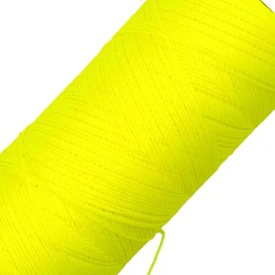 Image de LINHASITA Bobine de Fil ciré 100 g/360 m Épaisseur 0,5 mm Polyester pour macramé 30 Couleurs Jaune Fluo